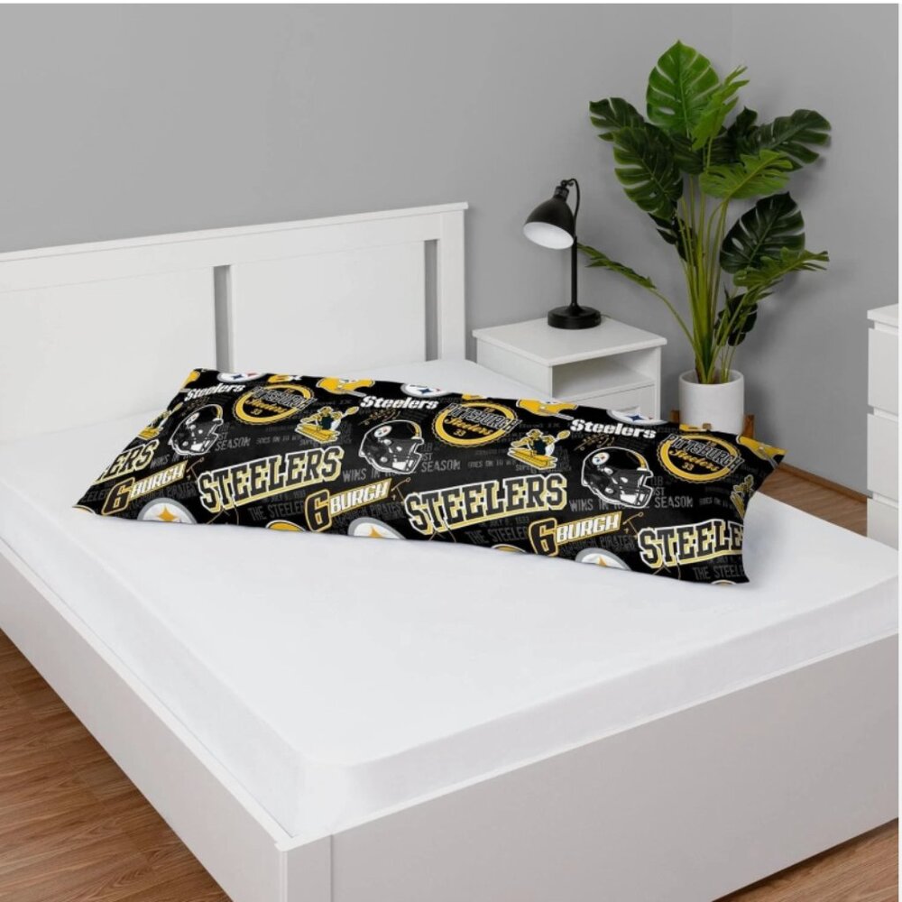 New FOCO Pittsburgh Steelers NFL Printed Plush Body Pillow 54"